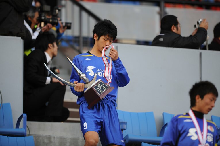 2009年1月の高校サッカー選手権。大迫の鹿児島城西高は準優勝に終わる　©BUNGEISHUNJU