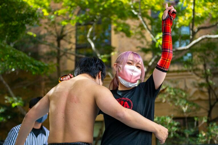 慶應プロレス研究会“唯一の女子学生レスラー”無村架純が“男子相手”に闘う理由「木村花さんみたいに」《特別フォトインタビュー》(72)