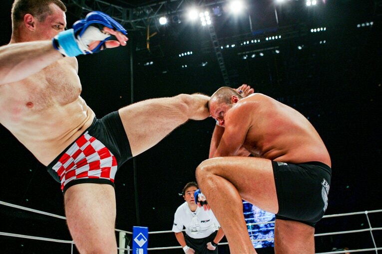 【アンケート6位】エメリヤーエンコ・ヒョードルvs.ミルコ・クロコップ（2005年）©Susumu Nagao