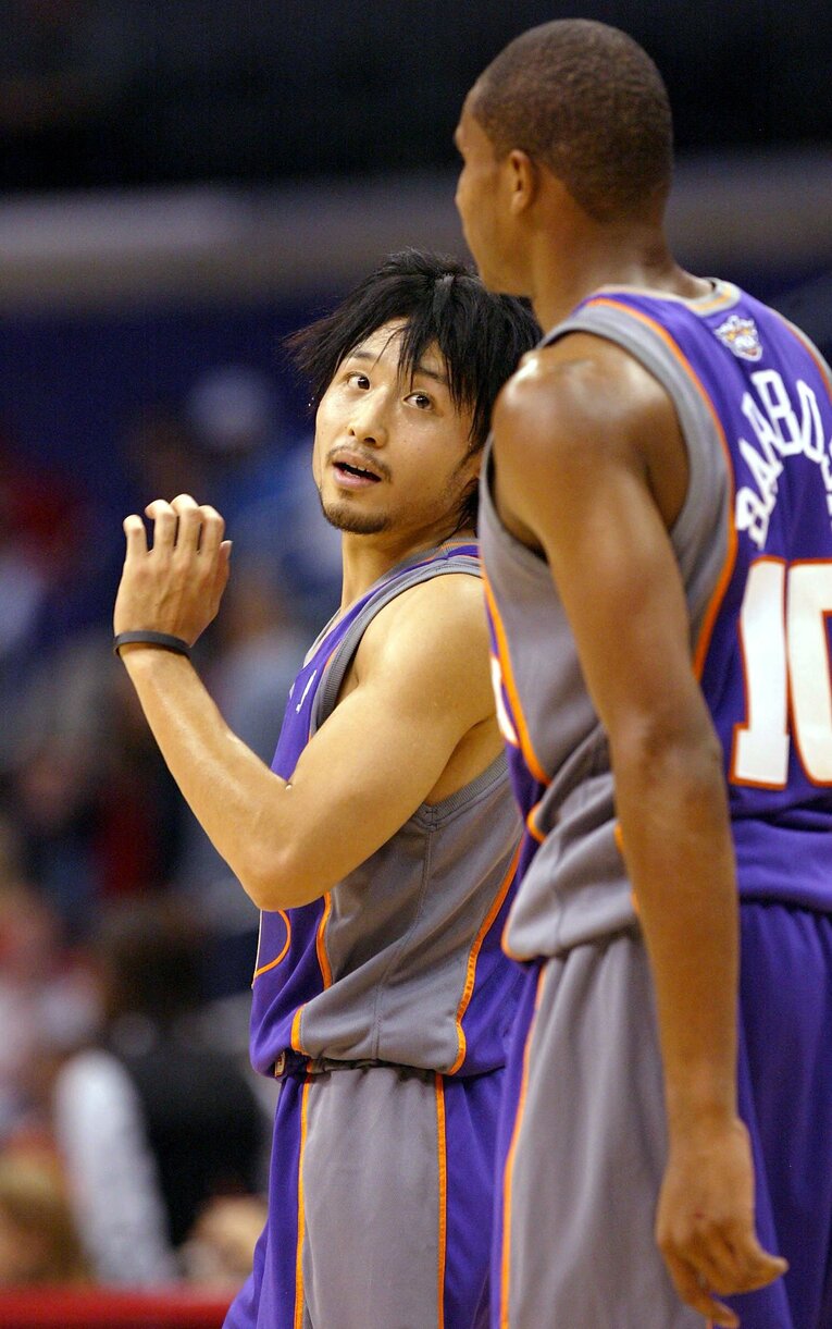 日本人として初の日本人選手となった田臥雄太　©︎Getty Images