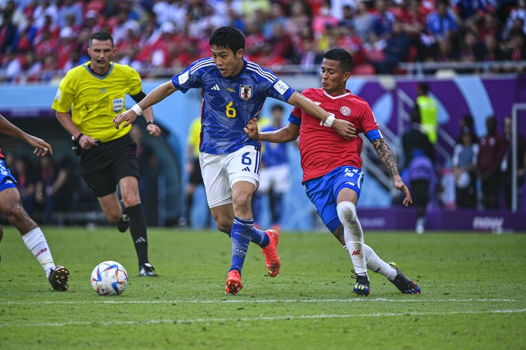 コスタリカ戦でもディフェンス面で大きくチームに貢献した遠藤航　©Takuya Sugiyama