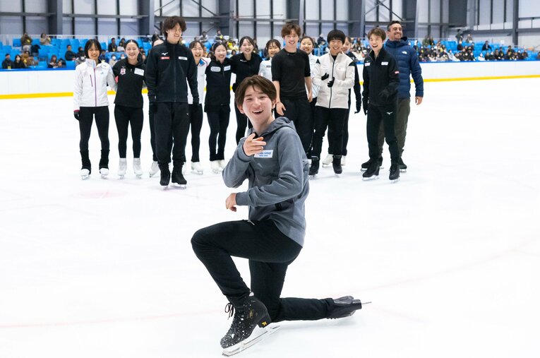 世界ジュニアフィギュアスケート選手権で、日本男子初となる連覇を達成した中田璃士 ／ photograph by Yuki Suenaga