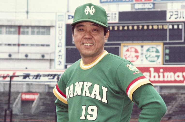南海ホークス時代の野村克也。1954年にテスト生で同球団に入り、1970年～1977年までは選手兼任監督を務めた ／ photograph by AFLO