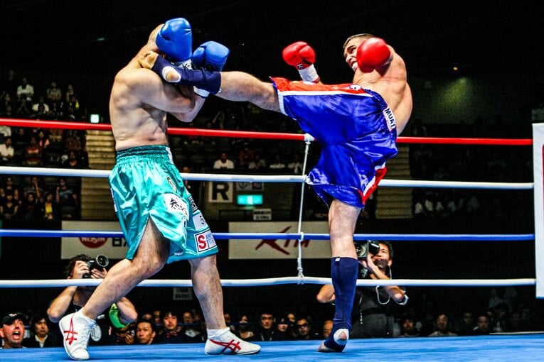 アーツのハイキック20連発。2009年8月の西島洋介戦（14枚目／全20枚）©Susumu Nagao