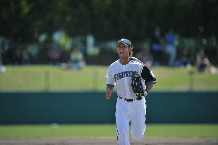 2010年キャンプでの中田翔　©︎Hideki Sugiyama