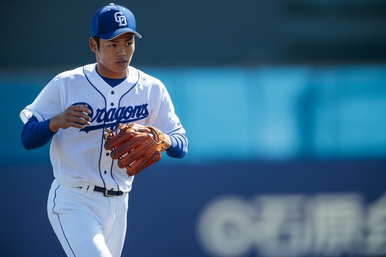 2019年3月、1年目の根尾　©Kiichi Matsumoto