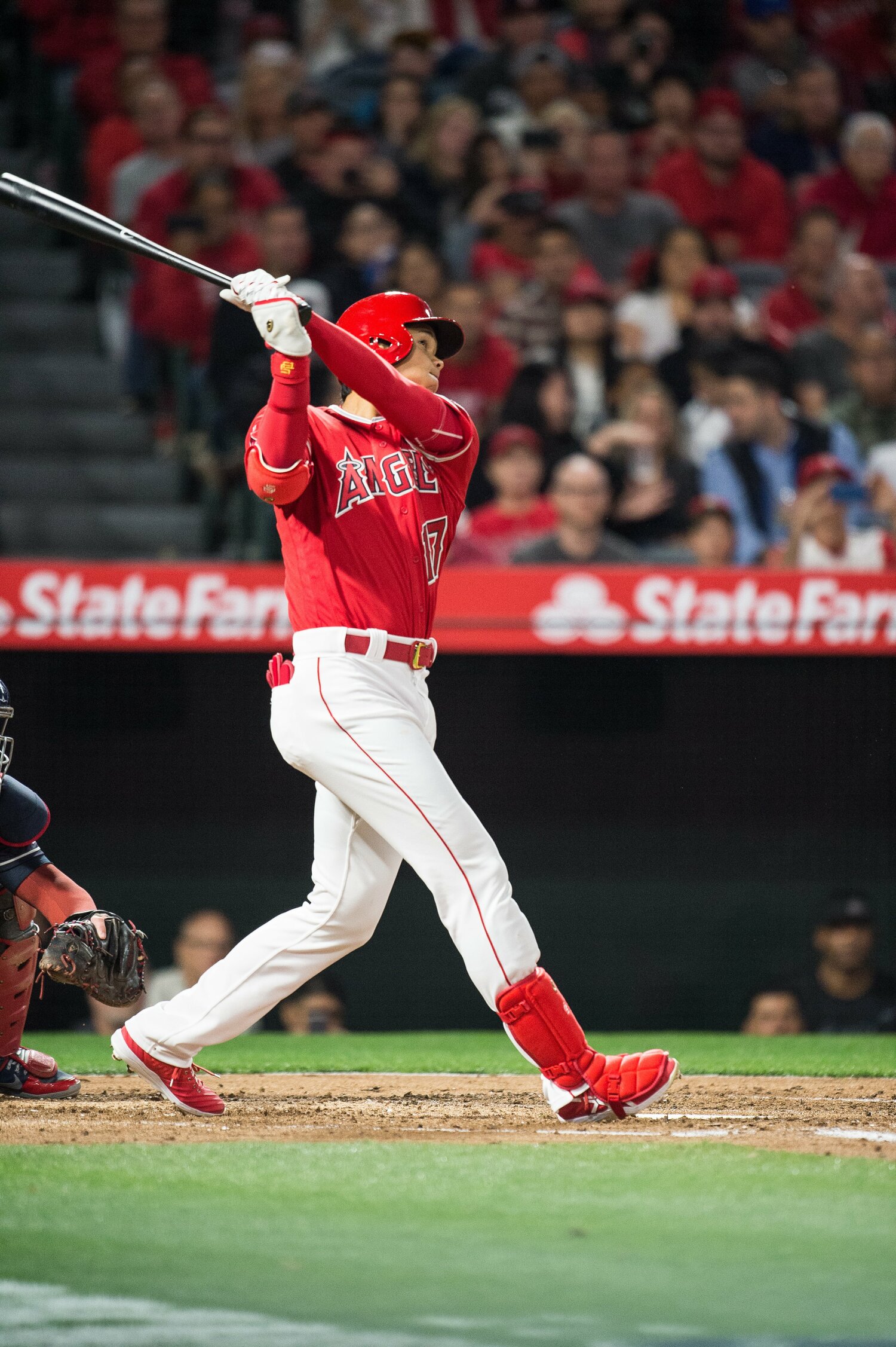 2018年、大谷のメジャー初本塁打　©Nanae Suzuki