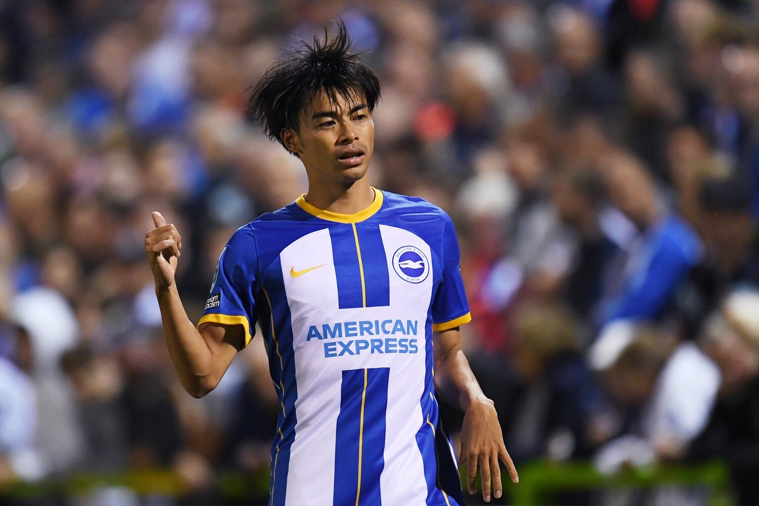 三笘がブライトンでデビューした2022年夏。当時25歳 ©Getty Images