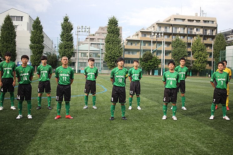 昌平イレブン。11番が新潟入りを発表した小見、10番が須藤、7番が小川 ©︎Takahito Ando