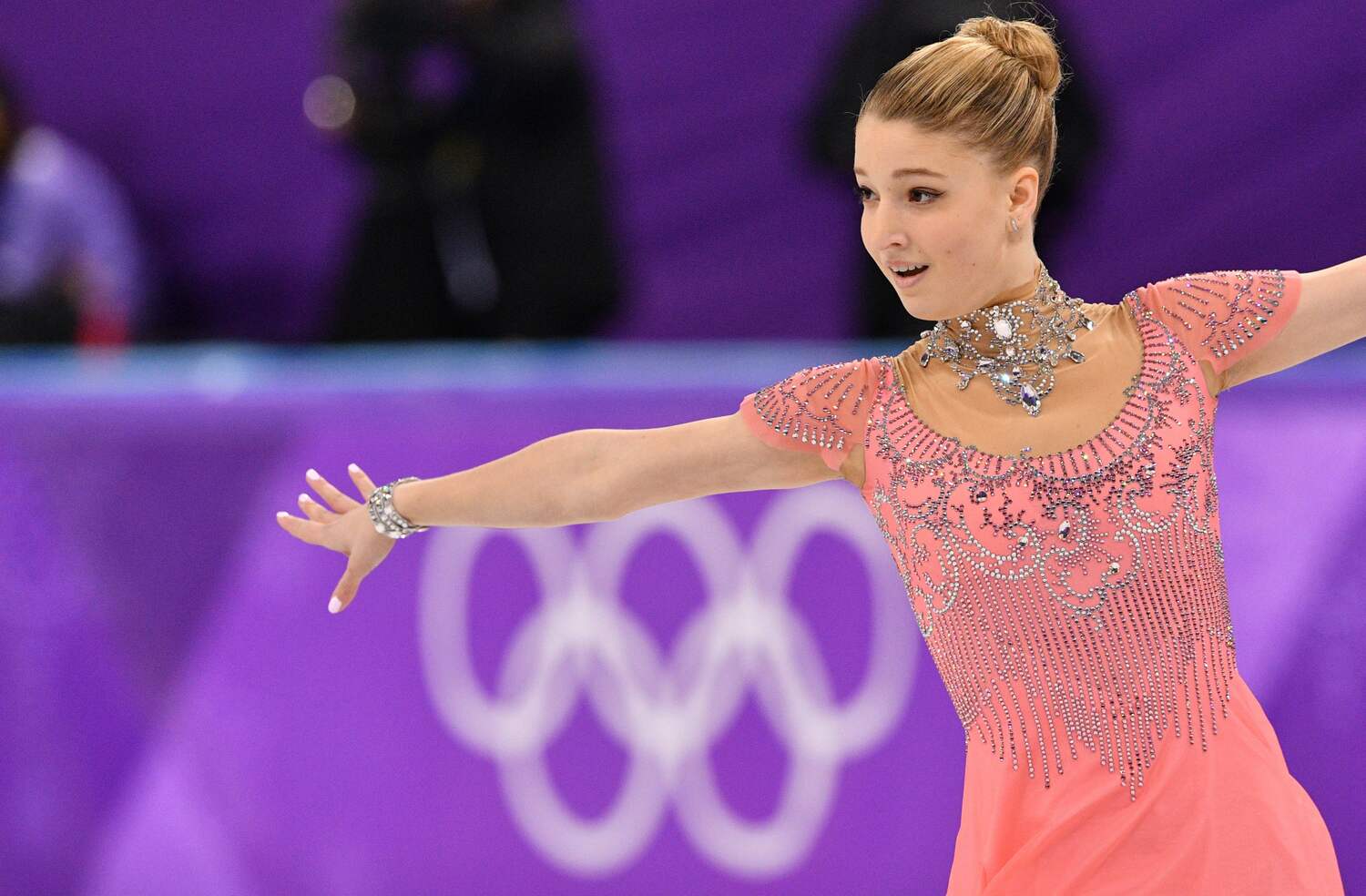 平昌五輪に出場したロシアのマリア・ソツコワ。ドーピング違反を隠ぺいするため偽造文書を提出し、10年間の資格停止処分を受けている　©JIJI PRESS