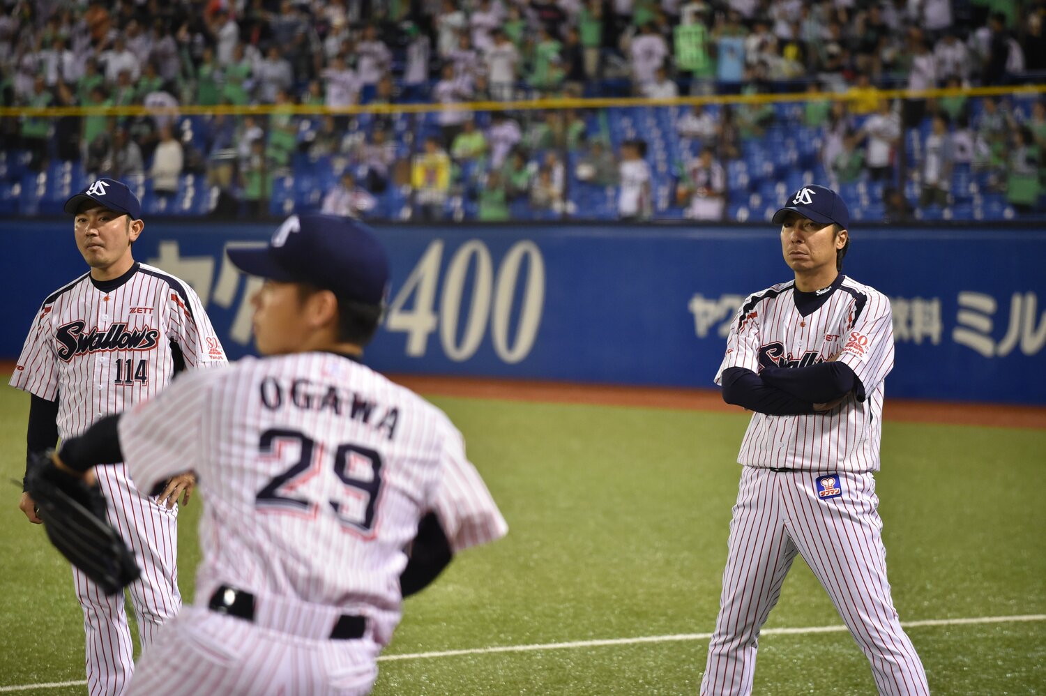 ヤクルト投手コーチ時代の高津監督 ©Hideki Sugiyama