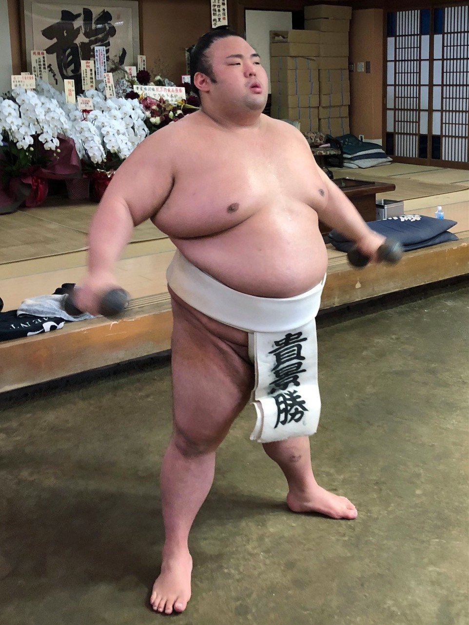 年明けの初場所へ向け稽古を再開した貴景勝　©Jiji Press［日本相撲協会提供］