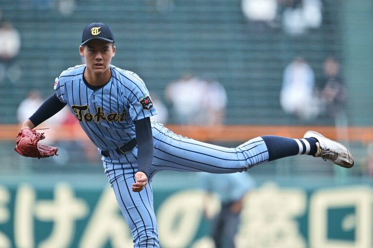 【激闘甲子園の記憶】“1つ頭が抜けた”東海大相模198cmエース藤田琉生とスケールの大きすぎる投球フォーム　©Hideki Sugiyama