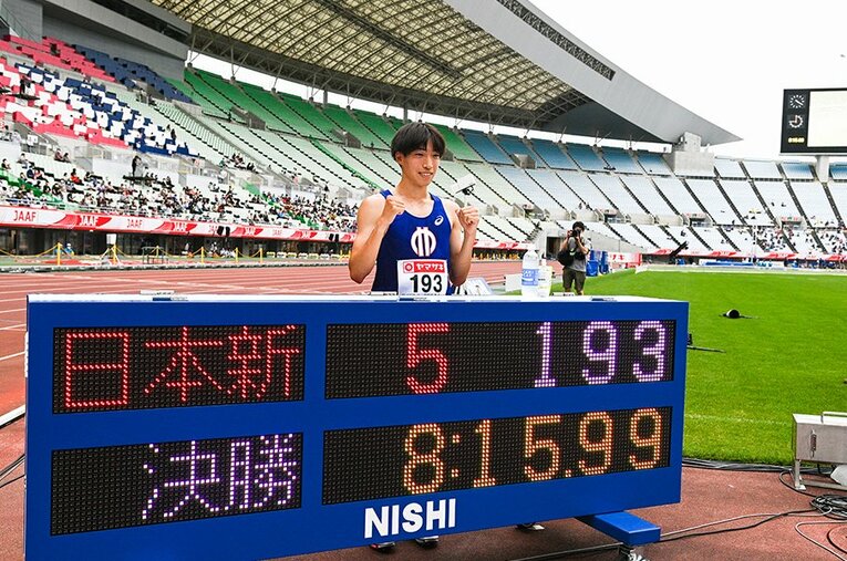 現役大学生の三浦龍司が日本新記録で優勝した日本選手権・男子3000m障害。マイナーとも言われるこの種目は、近年急成長を遂げているという ／ photograph by Asami Enomoto