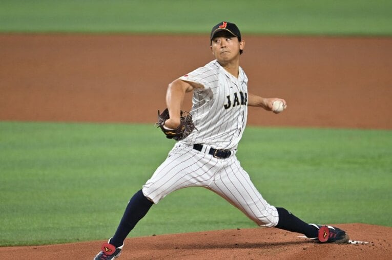 前回大会、アメリカとの決勝戦で先発したのは今永だった ／ photograph by Naoya Sanuki