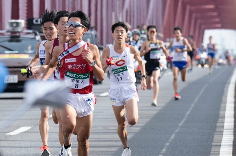 中大を一気に首位争いの位置まで押し上げた中大主将の吉居　©Tadashi Hosoda