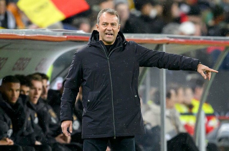 3月下旬、ペルー戦は勝利も、真価が試される再起戦シリーズ2戦目としてベルギーに2－3で敗れたドイツ。W杯時から続投のフリック監督が語ったのは… ／ photograph by JIJI PRESS