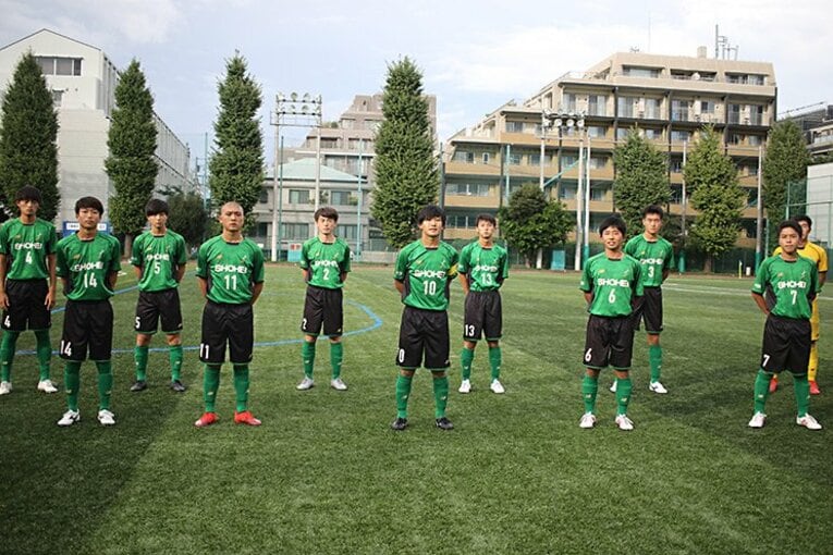 昌平イレブン。11番が新潟入りを発表した小見、10番が須藤、7番が小川 ©︎Takahito Ando