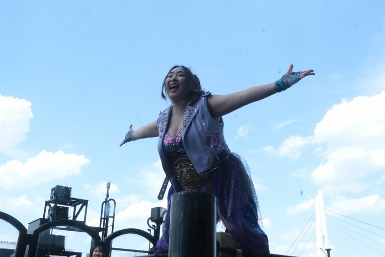 アイスリボンのタッグ王座を保持するまなせ。シングル王座決定リーグ戦にも出場中だ　©Norihiro Hashimoto