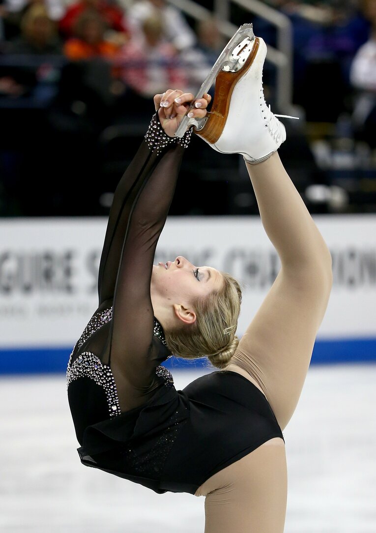 【フィギュアスケート：レア写真】15歳のアンバー・グレン（2015年）　©Getty Images