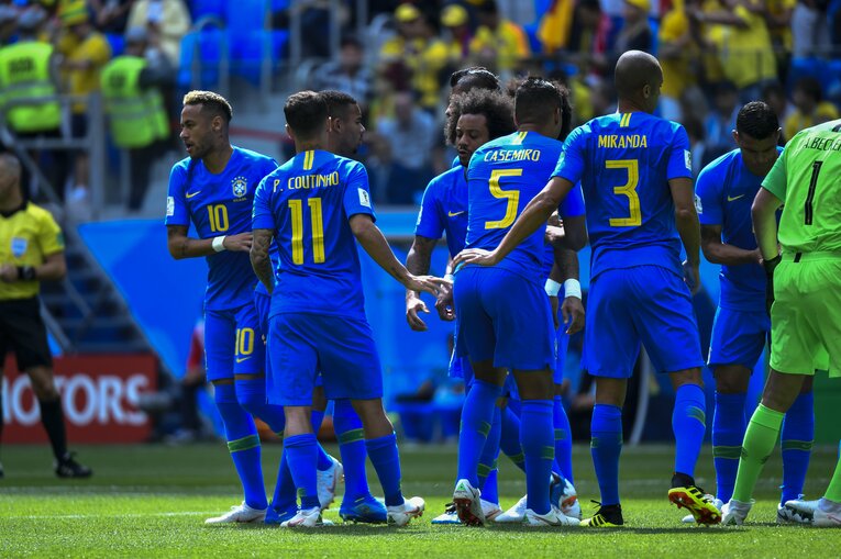 ブラジル代表の団結力の高さはチッチ監督のもとで生まれていると言ってもよいだろう（ロシアW杯）　©Takuya Sugiyama/JMPA