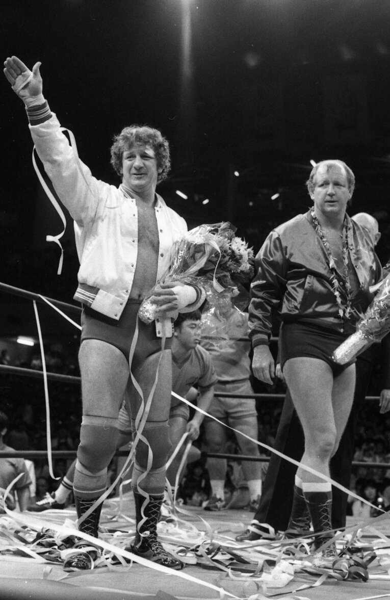 1983年8月31日のテリー・ファンク引退試合にて　©KYODO