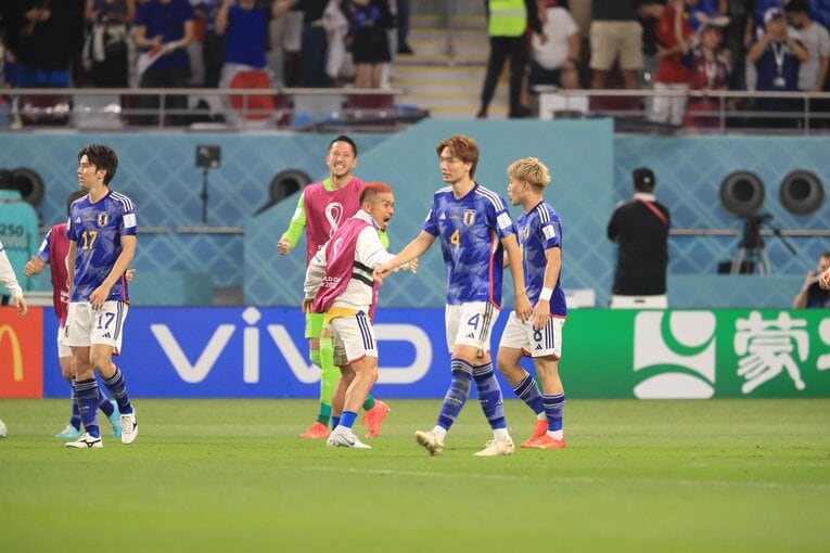 スペイン戦終了後　©Kazuo Fukuchi／JMPA