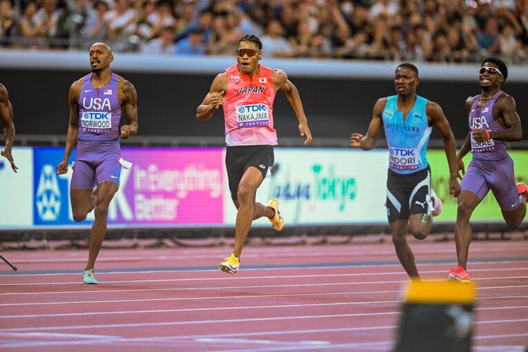 【東京世界陸上】1991年の高野進以来、34年ぶりとなる世界選手権での決勝進出を決めた中島　©Nanae Suzuki