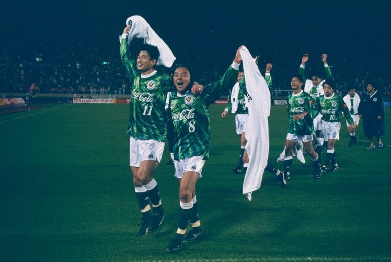 ヴェルディ時代のカズと北澤　©BUNGEISHUNJU