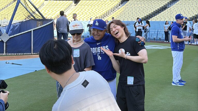 【テレビに映らないドジャースの日常】（写真は右に続きます） ©Naoyuki Yanagihara