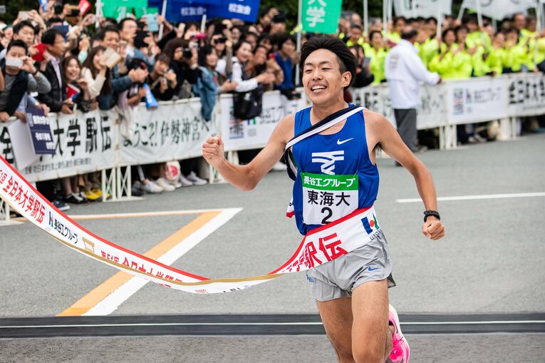 アンカーの名取が青学を逆転し、箱根駅伝でも本命視されるチームに　©Nanae Suzuki