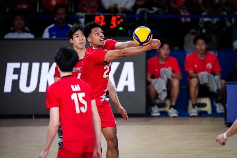 エバデダン ラリー（VNLポーランド戦）　©︎Volleyball World