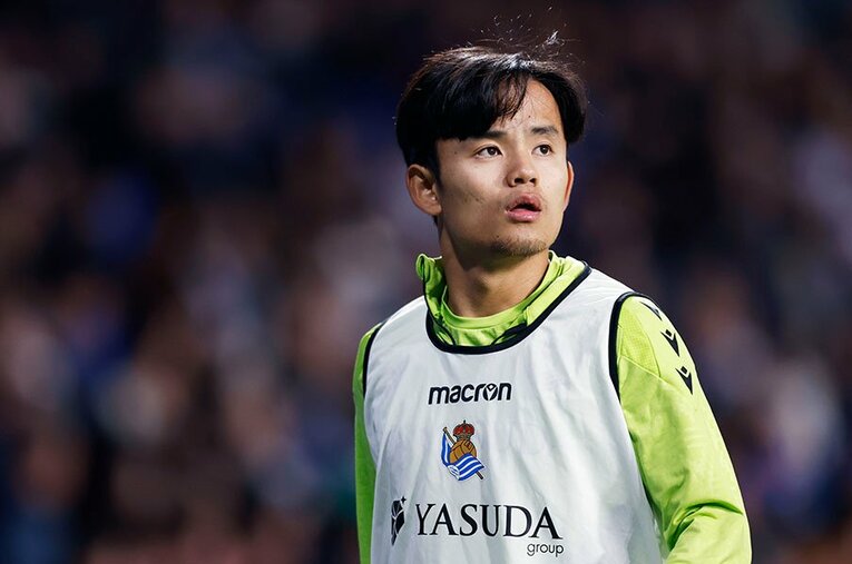 オサスナ戦、ベンチから途中出場となった久保建英。プレー自体にはキレがあったのだが……。 ／ photograph by Daisuke Nakashima