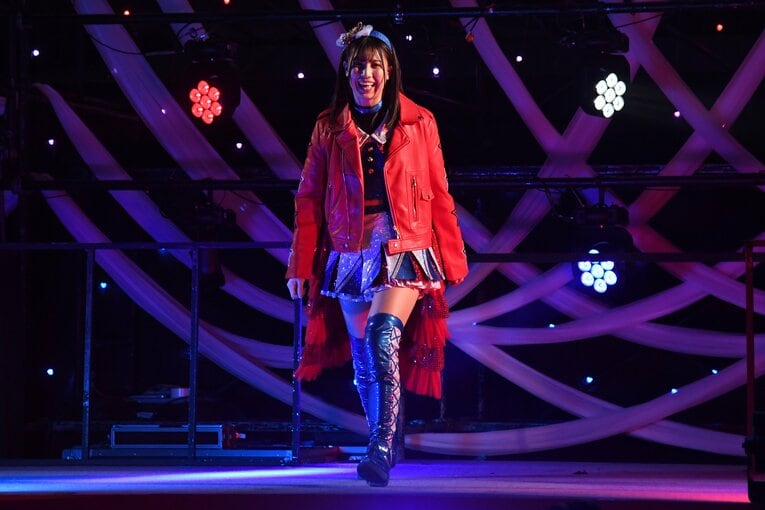 3月19日に両国国技館で行われた東京女子プロレス。荒井優希の入場シーン