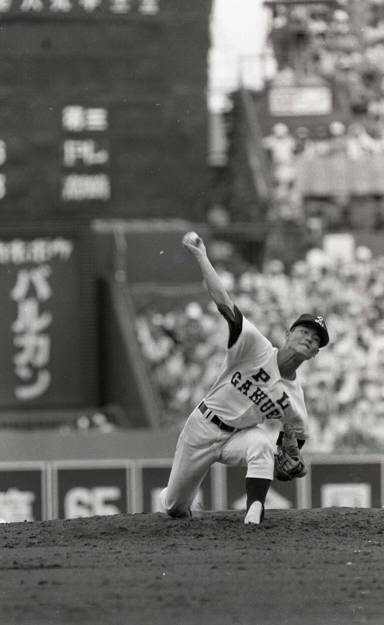1983年夏の甲子園で力投する桑田真澄（当時15歳） ©JIJI PRESS