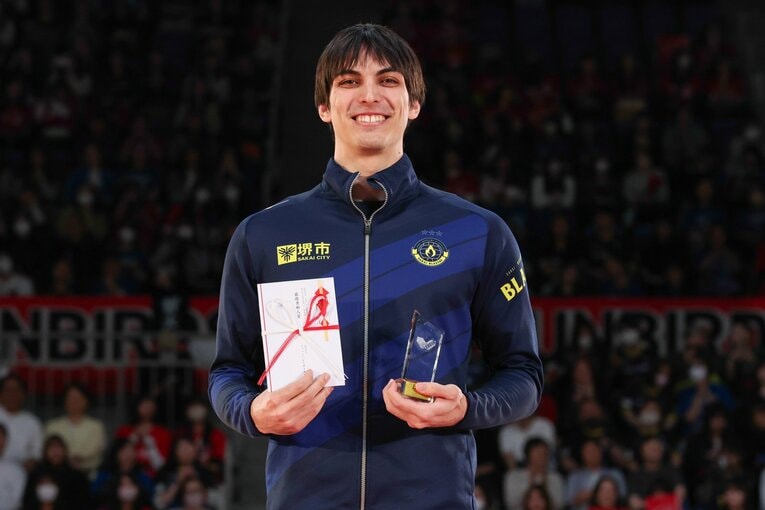 最優秀新人賞に輝いた渡邉晃瑠（日本製鉄堺ブレイザーズ）©︎JVL