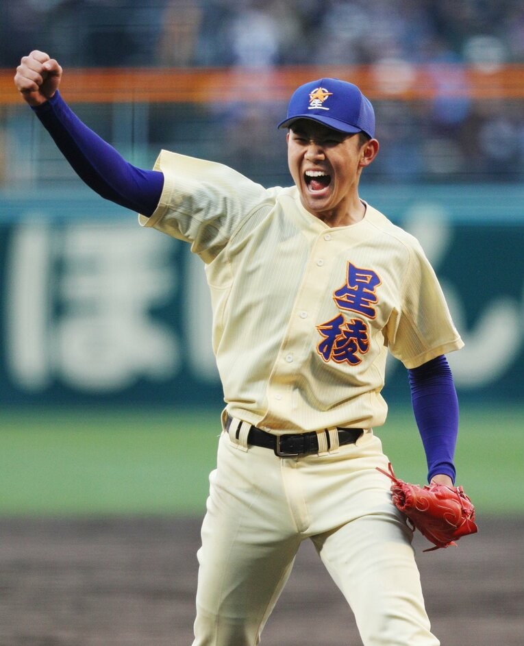 星稜高時代の奥川　©JIJI PRESS