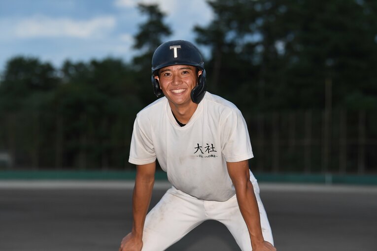 50メートル走は5秒8。プロレベルの走力をもつ藤原佑（写真は9月下旬に撮影） ©Kota Inoue