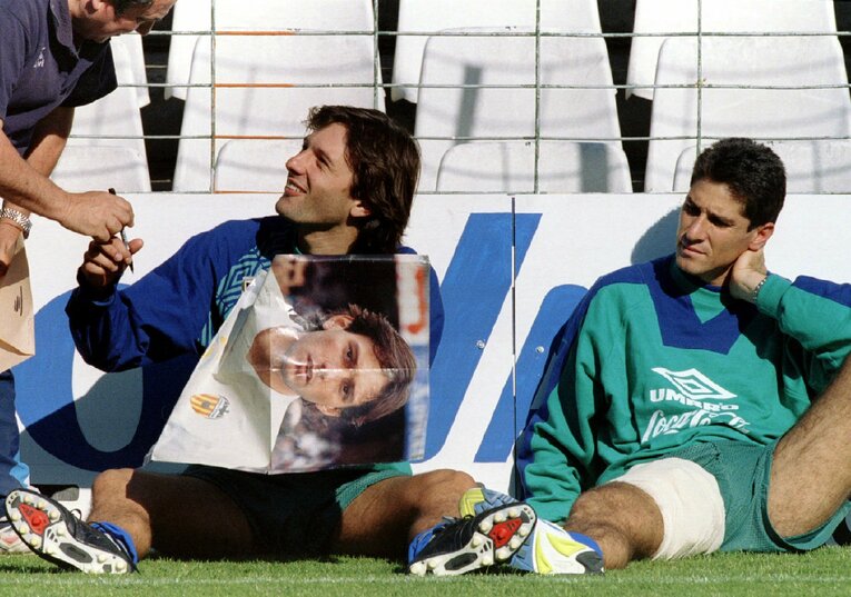 95年のレオナルドとジョルジーニョ　©REUTERS/AFLO