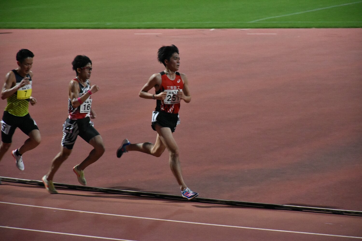 今年4月の金栗記念選抜10000mで力走する林田（提供：三菱重工）