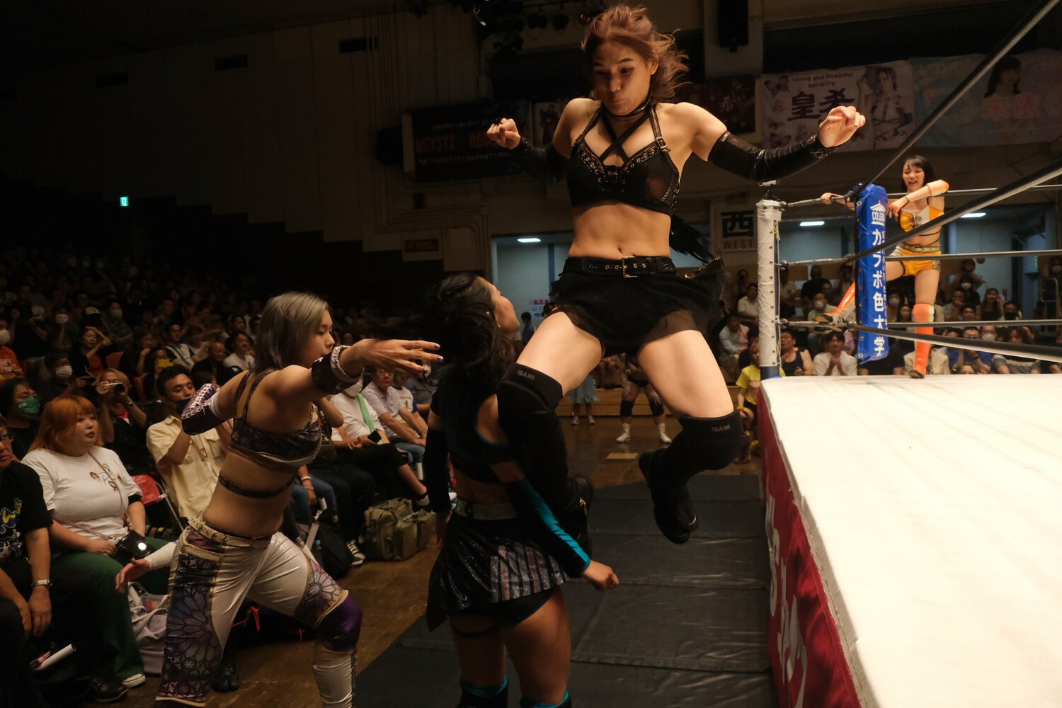 強烈なヒザ蹴りをヒット　©Norihiro Hashimoto