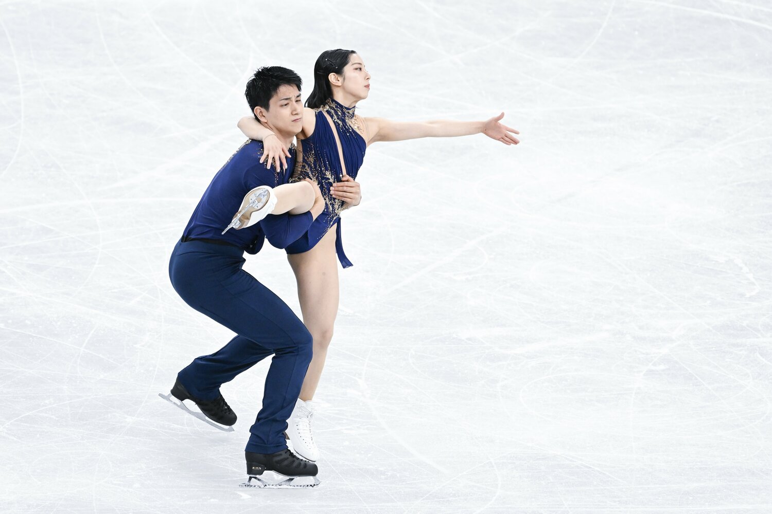 世界選手権で優勝を果たした三浦・木原（SPの演技）　©Asami Enomoto