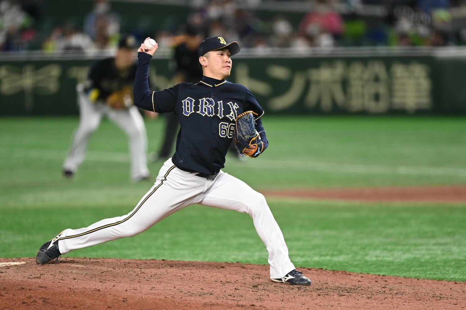 7回に登板したオリックス吉田凌　©️Naoya Sanuki