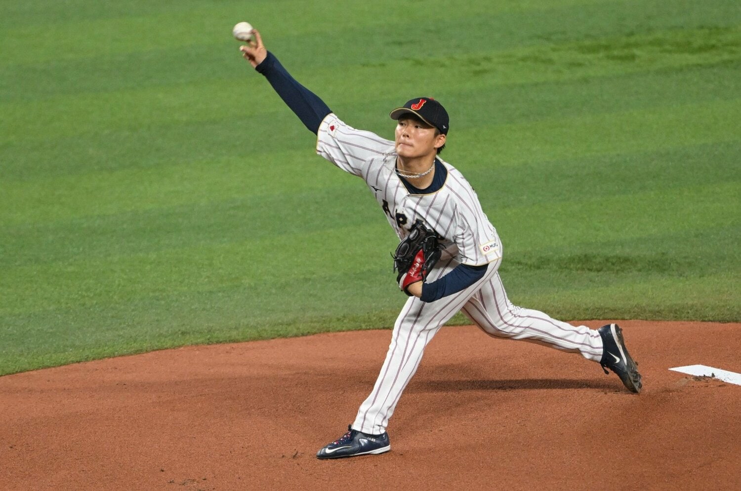 WBCベネズエラ戦での山本　©Nanae Suzuki