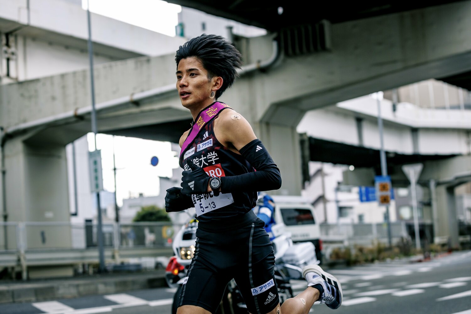 国学院大・上原は箱根9区6位　©Kiichi Matsumoto