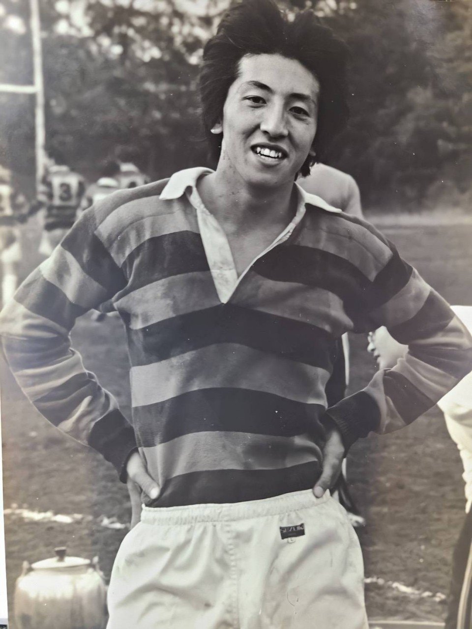 ラグビー部に所属していたDJ KOOの高校時代（本人提供）