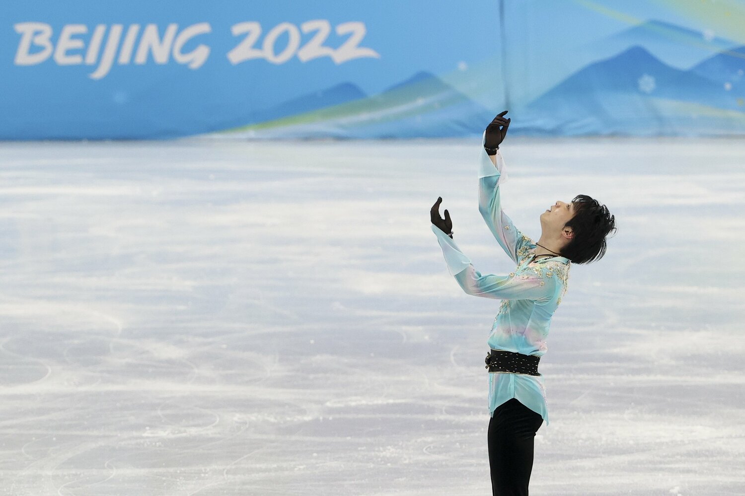 北京五輪フリーでは4アクセルに挑んだ羽生。ゲイブル氏もその挑戦を賞賛した　©Getty Images