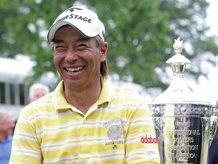 すべてが初体験だった、井戸木のメジャー制覇。～全米プロシニア王者、51歳の素顔～＜Number Web＞ photograph by KYODO