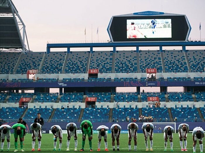 U-20ベネズエラの恐るべき目つき。日本サッカーは「まだまだ甘い」。＜Number Web＞ photograph by 7044/AFLO