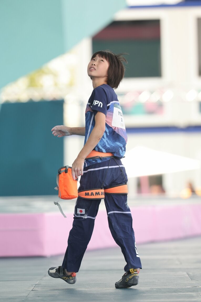 スポーツクライミング女子複合準決勝の森秋彩　©Tetsuya Higashikawa/JMPA